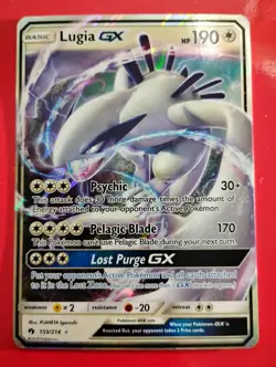2018 Pokemon Lugia GX Holo 159/214🔥S&M Lost Thunder🔥Near Mint💎 - Image 2