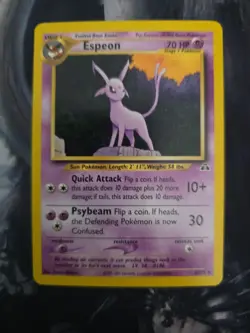 Espeon Neo Discovery 20/75 Regular Rare Pokemon TCG Vintage - Image 1