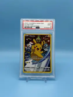 Pikachu SWSH020 Black Star Promo Holo Pokemon 2020 Figure Collection PSA 9 MINT - Image 1