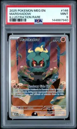 PSA 9 Marshadow 146/132 Pokemon Mega Evolutions Illustration Rare IR - Image 1