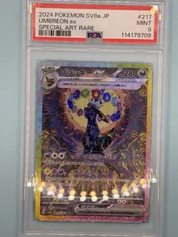 Pokemon TCG Japanese PSA 9 - Umbreon ex 217/187 SAR SV8a Terastal Festival - Image 1