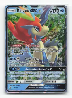 Pokemon TCG - Keldeo GX 47/236 Near Mint Holo GX Rare Unified Minds - Image 1