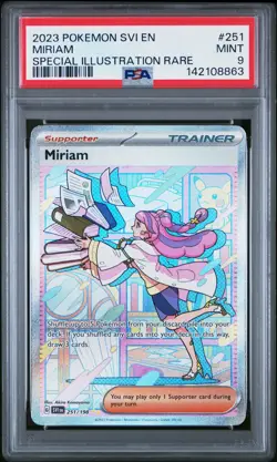 2023 POKEMON SVI EN-SCARLET & VIOLET SPECIAL ILLUSTRATION RARE #251 MIRIAM PSA 9 - Image 1