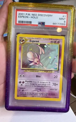 2001 POKEMON NEO DISCOVERY #1 ESPEON-HOLO PSA 9 - Image 1