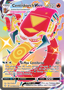 Centiskorch VMAX SV109/SV122 Holo Shining Fates Shiny Vault Pokemon Holo NM/M - Image 1