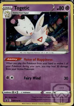 Togetic SWSH276 Holo P Sword & Shield Promo Pokemon Holo NM/M - Image 3