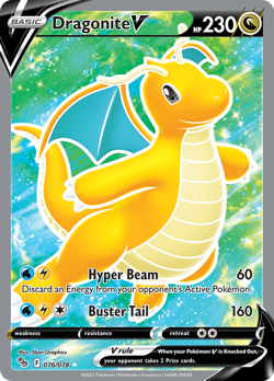 Dragonite V 076/078 Ultra Rare Pokemon GO Pokemon Holo NM/M - Image 1