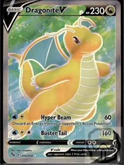 Dragonite V 076/078 Ultra Rare Pokemon GO Pokemon Holo NM/M - Image 3