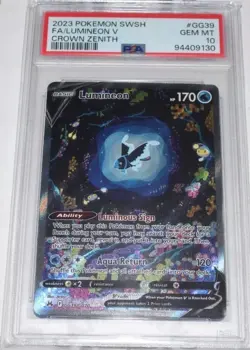 Lumineon V #GG39/GG70 - PSA 10 | Full Art - Pokemon TCG | Crown Zenith Set - Image 1