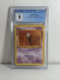 Pokemon 2002 Neo Destiny 1st Edition Unown L Cgc 9 Blue Label - Image 1