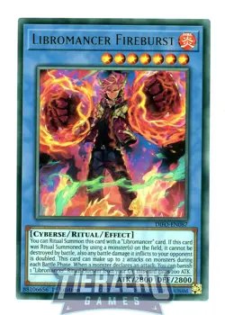 Yugioh Libromancer Fireburst DIFO-EN087 Ultra Rare 1st Edition Near Mint - Image 1