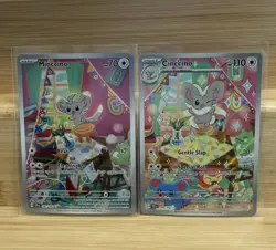 Minccino 182/162 & Cinccino 183/162 Temporal Forces IR Set Pokemon TCG NM - Image 1