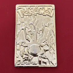 Pokemon 1999 Charizard 23K Gold Plated Trading Card Bar - Burger King Vintage - Image 1