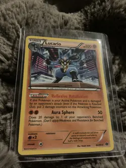 Pokemon TCG Lucario Next Destinities Holo Rare Card 64/99 - Image 1