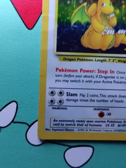 Dragonite Holo Rare Card 4/62 Fossil 1999 WOTC MP - Image 4
