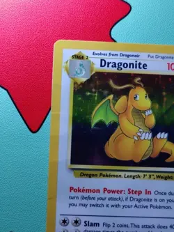 Dragonite Holo Rare Card 4/62 Fossil 1999 WOTC MP - Image 5