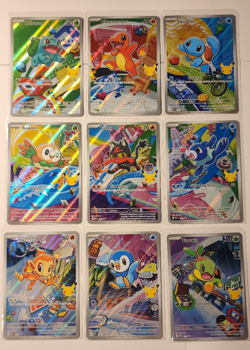 Pokemon TCG 30th anniversary first partner illustration set Full 9 Cards MINT - Image 1