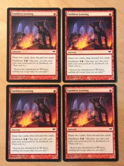 Magic the Gathering MTG 1x Faithless Looting Dark Ascension LP - Image 1