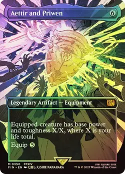 Aettir and Priwen FOIL BORDERLESS - 0350 - Mythic - Final Fantasy FIN MTG - Image 1