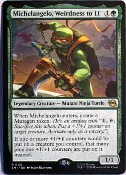 Michelangelo, Weirdness to 11 0121 Teenage Mutant Ninja Turtles MTG NM - Image 1