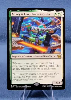 Mikey and Leo Chaos and Order - Teenage Mutant Ninja Turtles - MtG - NM * 🔮 - Image 1