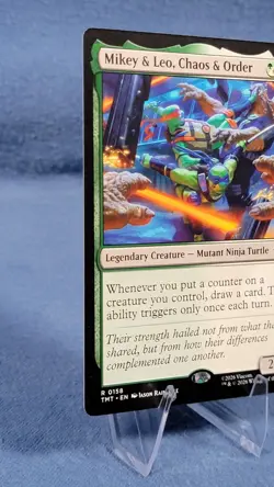 Mikey and Leo Chaos and Order - Teenage Mutant Ninja Turtles - MtG - NM * 🔮 - Image 3