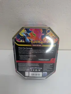 Mega Charizard X ex Tin Pokemon TCG Mega Evolution Phantasmal Flames Sealed - Image 4