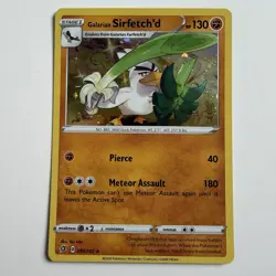 Pokemon TCG Cosmos Holo Galarian Sirfetch’d 095/192 Rebel Clash NM/LP - Image 1