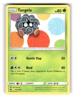Tangela 1/214 Common Lost Thunder Pokemon Near Mint - Image 1