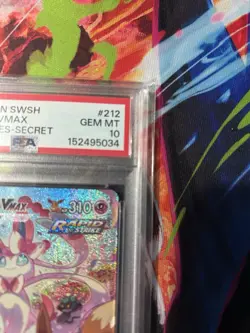 2021 POKEMON SWSH FA/SYLVEON VMAX EVOLVING SKIES-SECRET #212 GEM MINT 10 - Image 4
