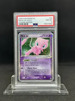 2006 Pokemon EX Legend Maker Mew ex Holo 88/92 Graded PSA 8 NM-MT English Rare - Image 1
