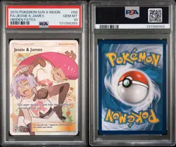 2019 POKEMON SUN & MOON HIDDEN FATES #68 FULL ART/ JESSIE & JAMES PSA 10 - Image 3