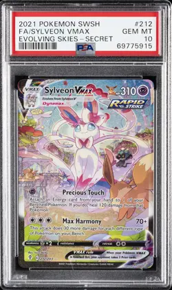 2021 POKEMON SWORD & SHIELD EVOLVING SKIES SECRET FULL ART/SYLVEON VMAX PSA 10 - Image 1