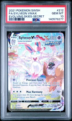 2021 POKEMON SWORD & SHIELD EVOLVING SKIES SECRET FULL ART/SYLVEON VMAX PSA 10 - Image 1