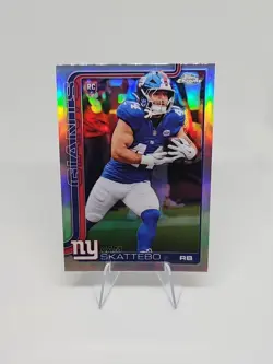 2025 Topps Chrome Cam Skattebo (RC) REFRACTOR Giants - Image 1