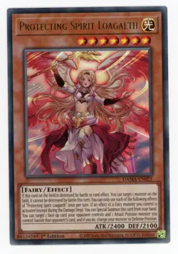 Yugioh Protecting Spirit Loagaeth DAMA-EN025 Ultra Rare 1st Edition NM/LP - Image 1
