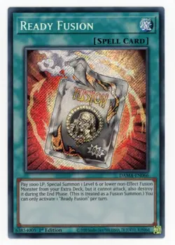 Yugioh Ready Fusion DAMA-EN066 Secret Rare 1st Edition NM/LP - Image 1