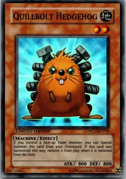 Yugioh Quillbolt Hedgehog DPCT-ENY02 Limited Edition Super Rare NM - Image 1