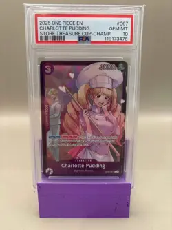 PSA 10 GEM Mint - Charlotte Pudding #067 One Piece EN Store Treasure Cup Champ P - Image 1