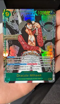 Bandai Dracule Mihawk OP14-119 Secret Rare Foil Manga One Piece CCG 10000 Power - Image 2