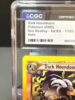 Pokemon Card Dark Houndoom 7/105 Holo Rare 1st Edition Neo Destiny CGC 9 MINT - Image 4