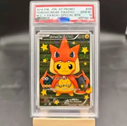 Pokemon 2016 Poncho-Wearing Pikachu 208/XY-P XY-P Promo Holo Japanese (ART CARD) - Image 1