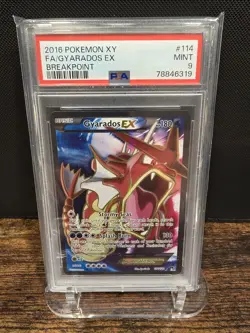 PSA 9 2016 POKEMON XY BREAKPOINT FULL ART/GYARADOS EX 114 - Image 1
