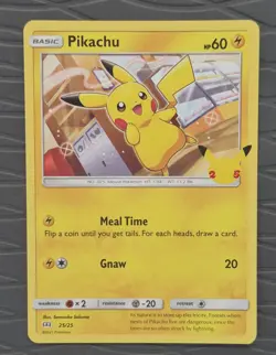 Pikachu 25/25 McDonald's 25th Anniversary Celebrations Promo Pokemon Non-Holo - Image 1