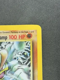 Pokemon Gym Challenge 1st Edition Giovanni’s Machamp 6/132 Holo MP - Image 4