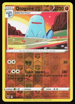 Quagsire 084/185 Rare Vivid Voltage Pokemon Reverse Holo Near Mint - Image 1