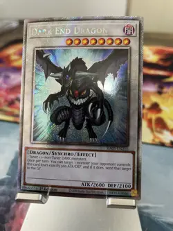 Yu-Gi-Oh! Dark End Dragon Platinum Secret Rare Card RA03-EN216 - Image 1