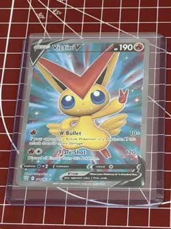 Pokemon TGC Victini V Full Art 144/163 Swsh05: Battle Styles Holo Ultra Rare - Image 1