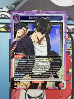Union Arena UE17BT: SOLO LEVELING Sung Jinwoo UE17BT/SLG-1-021 Super Rare SR - Image 3