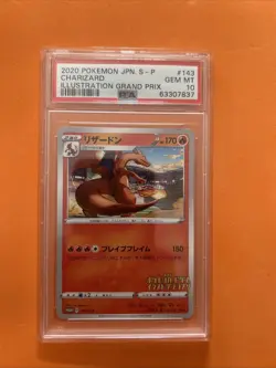 2020 Pokemon Japanese S-P Charizard Illustration Grand Prix Promo #143 PSA 10 - Image 1